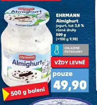 Kaufland Ehrmann almighurt jogurt nabídka