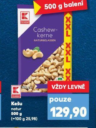 Kaufland Kešu natur nabídka