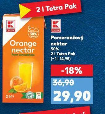 Kaufland Pomerančový nektar nabídka