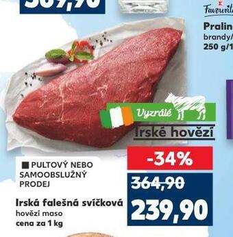 Kaufland Irská falešná svíčková nabídka