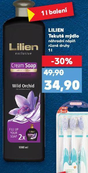 Kaufland Lilien tekuté mýdlo nabídka