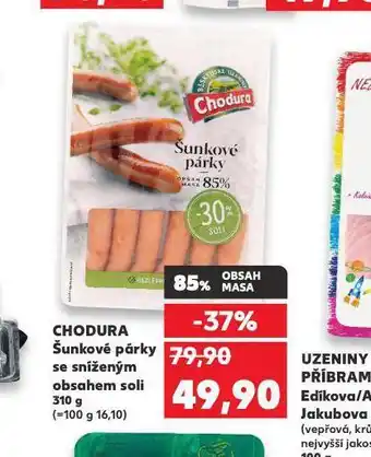 Kaufland Chodura šunkové párečky se sníženým obsahem soli nabídka