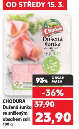 Kaufland Chodura dušená šunka se sníženým obsahem soli nabídka