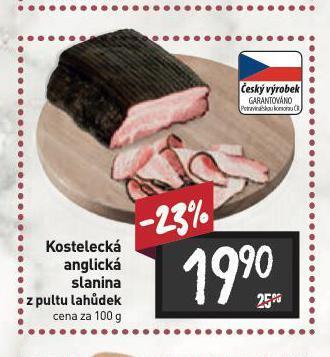 Billa Kostelecká anglická slanina nabídka