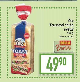 Billa Olz toustový chléb nabídka