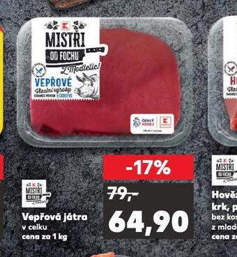 Kaufland Vepřová játra nabídka