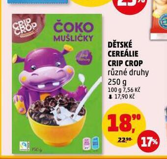 Penny Market Dětské cereálie crip crop nabídka