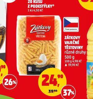 Penny Market Zátkovy vaječné těstoviny nabídka