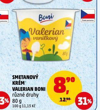 Penny Market Smetanový krém valerian nabídka