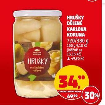 Penny Market Hrušky dělené nabídka