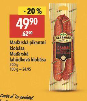 Globus Maďarská lahůdková klobása nabídka
