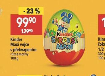 Globus Kinder maxi vejce s překvapením nabídka