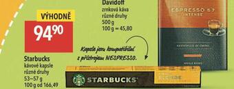 Globus Starbucks kávové kapsle nabídka