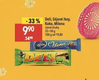 Deli, sójové řezy, koko, milena