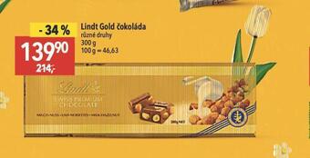 Globus Lindt gold čokoláda nabídka