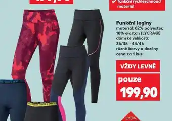 Kaufland Funskční legíny nabídka