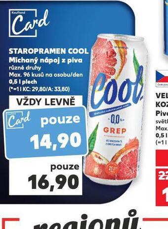 Kaufland Pivo staropramen cool nealko nabídka