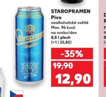 Kaufland Pivo staropramen nealko nabídka