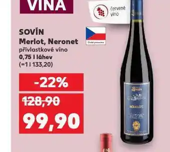 Kaufland Sovín merlot nabídka