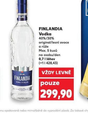 Kaufland Finlandia vodka nabídka