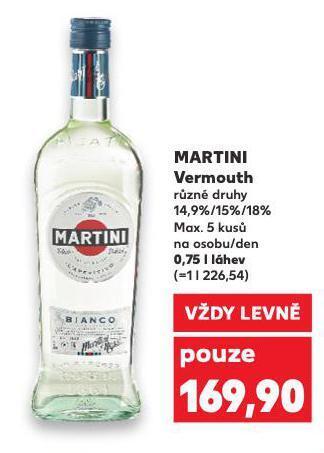 Kaufland Martini vermouth nabídka