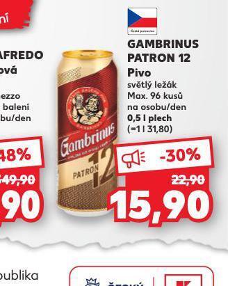 Kaufland Pivo gambrinus patron 12 nabídka