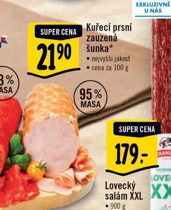 Albert Kuřecí prsní šunka zauzená nabídka