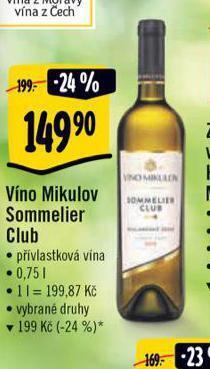 Albert Víno mikulov sommelier club nabídka