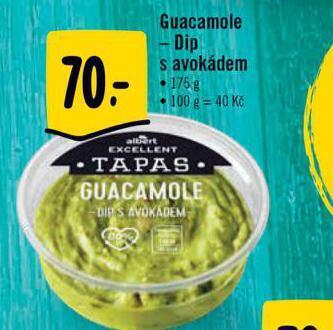 Albert Guacamole - dip s avokádem nabídka