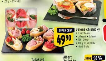 Albert Balené chlebíčky nabídka