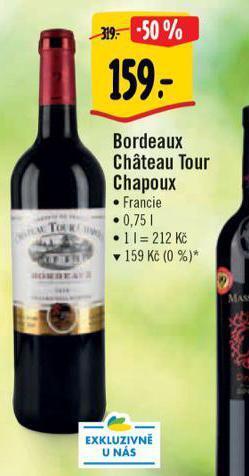 Albert Bordeaux chateau tour chapoux nabídka