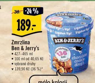 Albert Ben & jerry´s zmrzlina nabídka