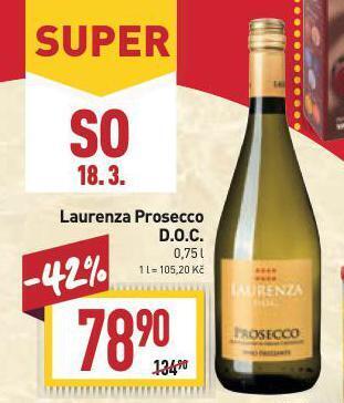 Billa Laurenza prosecco nabídka