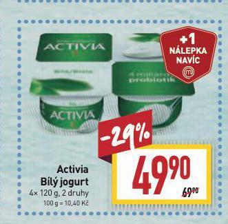 Billa Activia jogurt nabídka