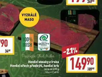 Billa Hovězí steaky z irska nabídka