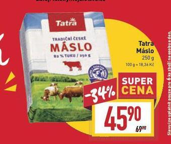 Billa Tatra máslo nabídka