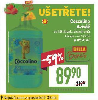 Billa Coccolino aviváž nabídka