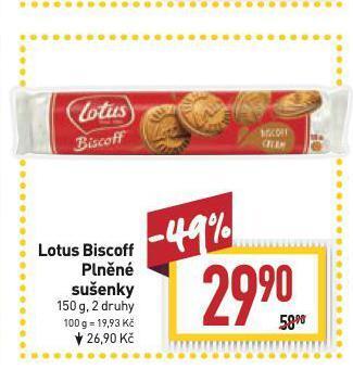 Billa Lotus biscoff sušenky nabídka