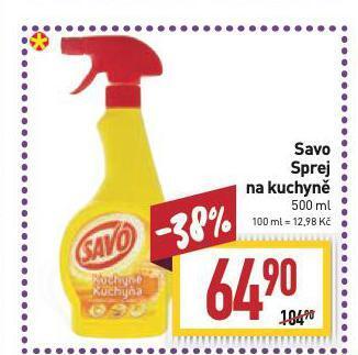 Billa Savo sprej na kuchyně nabídka