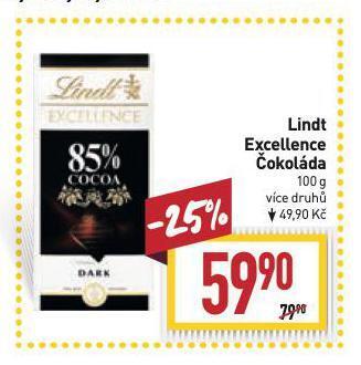 Billa Lindt excellence čokoláda nabídka