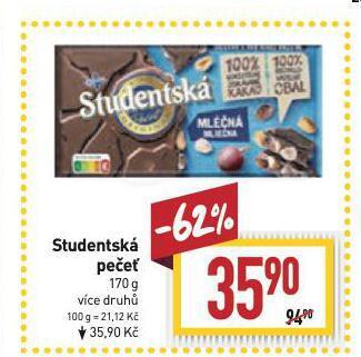Billa Studentská pečeť nabídka