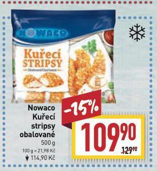 Billa Nowaco kuřecí stripsy nabídka