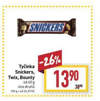 Billa Snickers nabídka