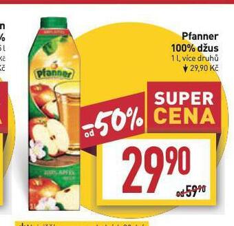 Billa Pfanner 100% džus nabídka