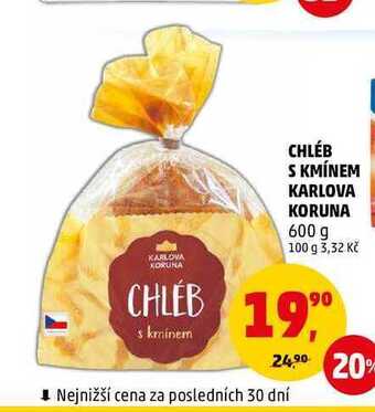 Penny Market Chléb s kmínem karlova koruna, 600 g nabídka
