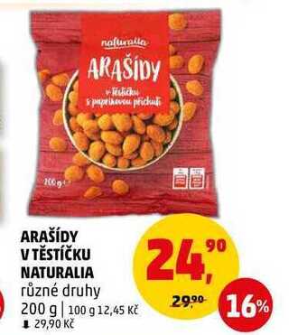 Penny Market Arašídy v těstíčku naturalia, 200 g nabídka