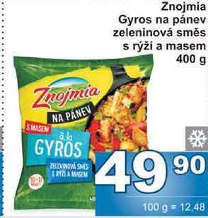 Jip Znojmia gyros na pánev zeleninová směs s rýži a masem 400 g nabídka