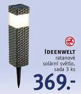 Rossmann Ideenwelt ratanové solární světlo, sada 3 ks nabídka