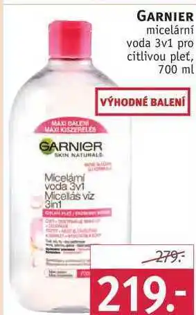 Rossmann Garnier micelární voda 3v1 pro citlivou pleť, 700 ml nabídka
