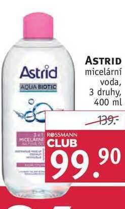 Rossmann Astrid micelární voda, 400 ml nabídka